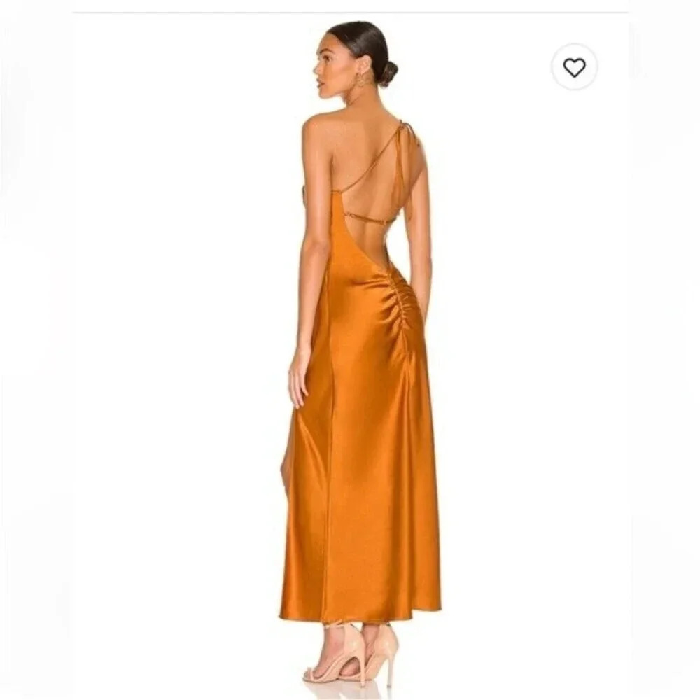 Revolve Mara Midi Dress NBD size small, color copper / gold - Picture 2 of 11